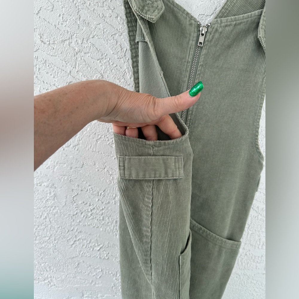 Wild Fable Corduroy Green Dress Size Small Boho - Picture 7 of 11
